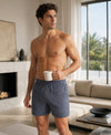 T.T. Men Checked Cotton Blend Boxer Short Navy