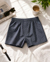 T.T. Men Checked Cotton Blend Boxer Short Navy