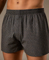T.T. Men Checked Cotton Blend Boxer Short Brown