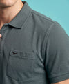 Hiflyers Men'S|Cotton Blend Pique Polo T-Shirt With Chest Pocket|Regular Fit Half Sleeve|Comfortable Smart Casual Wear|Steel Grey