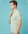 Hiflyers Men'S|Cotton Blend Pique Polo T-Shirt With Chest Pocket|Regular Fit Half Sleeve|Comfortable Smart Casual Wear|Pastel Green