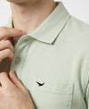 Hiflyers Men'S|Cotton Blend Pique Polo T-Shirt With Chest Pocket|Regular Fit Half Sleeve|Comfortable Smart Casual Wear|Pastel Green