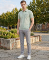 Hiflyers Men'S|Cotton Blend Pique Polo T-Shirt With Chest Pocket|Regular Fit Half Sleeve|Comfortable Smart Casual Wear|Pastel Green
