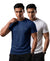 T.T. Men Dri-Fit Polyester Dot- Knit Fabric| Round Neck | Half Sleeve | Sweat-Wicking Gym & Active Wear Tees Pack Of 2 Blue,White