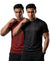 T.T. Men Dri-Fit Polyester Dot- Knit Fabric| Round Neck | Half Sleeve | Sweat-Wicking Gym & Active Wear Tees Pack Of 2 Maroon,Black