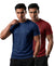 T.T. Men Dri-Fit Polyester Dot- Knit Fabric| Round Neck | Half Sleeve | Sweat-Wicking Gym & Active Wear Tees Pack Of 2 Blue,Maroon