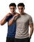 T.T. Men Dri-Fit Polyester Dot- Knit Fabric| Round Neck | Half Sleeve | Sweat-Wicking Gym & Active Wear Tees Pack Of 2 Blue,Light Grey