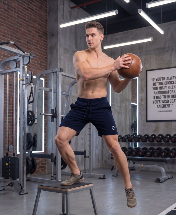 T.T. Men Regular Fit Cotton Bermuda Short With Rib Band | Side Pocket |Pack Of 1-Navy