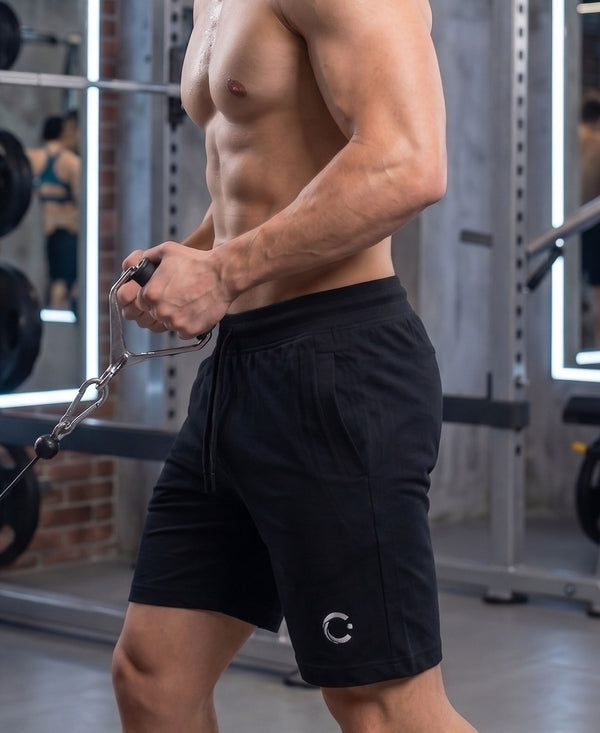 T.T. Men Regular Fit Cotton Bermuda Short With Rib Band | Side Pocket |Pack Of 1-Black