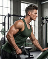 T.T. Men|Desire Premium Gym Vest|Pure Cotton|Rib Fabric|Moisture-Wicking, Breathable & Stretchable Sleeveless Undershirt| Ideal For Gym, Sports & Daily Wear|Pack Of 1|GreeN