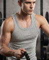 T.T. Men|Desire Premium Gym Vest|Pure Cotton|Rib Fabric|Moisture-Wicking, Breathable & Stretchable Sleeveless Undershirt| Ideal For Gym, Sports & Daily Wear|Pack Of 1|Grey Melange