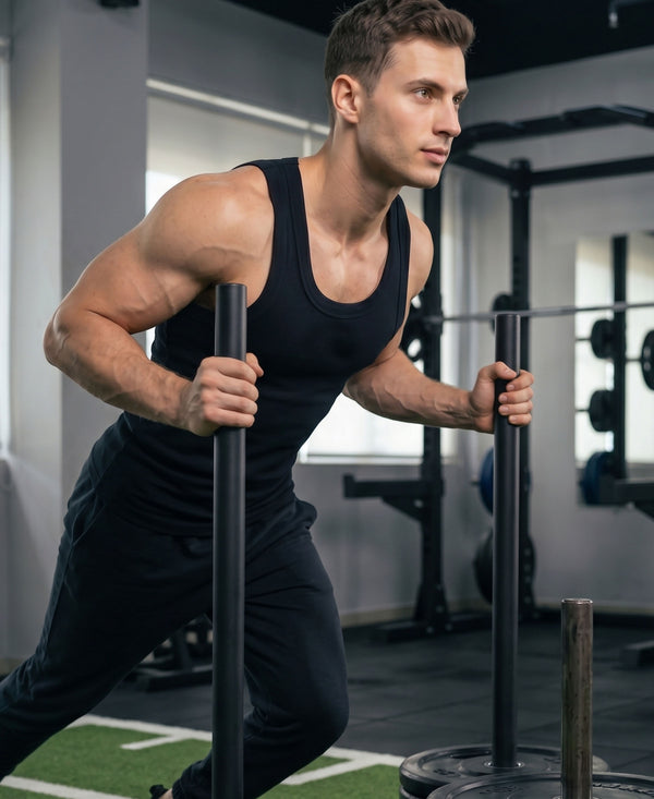 T.T. Men|Desire Premium Gym Vest|Pure Cotton|Rib Fabric|Moisture-Wicking, Breathable & Stretchable Sleeveless Undershirt| Ideal For Gym, Sports & Daily Wear|Pack Of 1|Black