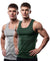 T.T. Men|Desire Premium Gym Vest|Pure Cotton|Rib Fabric|Moisture-Wicking, Breathable & Stretchable Sleeveless Undershirt| Ideal For Gym, Sports & Daily Wear|Pack Of 2|Green,Grey Melange