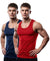T.T. Men|Desire Premium Gym Vest|Pure Cotton|Rib Fabric|Moisture-Wicking, Breathable & Stretchable Sleeveless Undershirt| Ideal For Gym, Sports & Daily Wear|Pack Of 2|Red,Navy