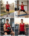 T.T. Men|Desire Premium Gym Vest|Pure Cotton|Rib Fabric|Moisture-Wicking, Breathable & Stretchable Sleeveless Undershirt| Ideal For Gym, Sports & Daily Wear|Pack Of 2|Red,Navy