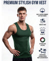 T.T. Men|Desire Premium Gym Vest|Pure Cotton|Rib Fabric|Moisture-Wicking, Breathable & Stretchable Sleeveless Undershirt| Ideal For Gym, Sports & Daily Wear|Pack Of 2|Navy,Green