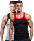 T.T. Men|Titanic Premium Gym Vest|Pure Cotton|Rib Fabric|Moisture-Wicking, Breathable & Stretchable Sleeveless Undershirt| Ideal For Gym, Sports & Daily Wear|Pack Of 2|Grey Melange,Black