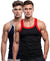 T.T. Men|Titanic Premium Gym Vest|Pure Cotton|Rib Fabric|Moisture-Wicking, Breathable & Stretchable Sleeveless Undershirt| Ideal For Gym, Sports & Daily Wear|Pack Of 2|Black,Navy