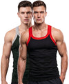 T.T. Men|Titanic Premium Gym Vest|Pure Cotton|Rib Fabric|Moisture-Wicking, Breathable & Stretchable Sleeveless Undershirt| Ideal For Gym, Sports & Daily Wear|Pack Of 2|Black,Green