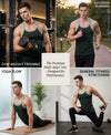 T.T. Men|Titanic Premium Gym Vest|Pure Cotton|Rib Fabric|Moisture-Wicking, Breathable & Stretchable Sleeveless Undershirt| Ideal For Gym, Sports & Daily Wear|Pack Of 2|Black,Green