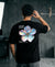 T.T. Men|Oversized Printed T-Shirt|Round Neck|Soft Breathable Cotton Fabric | Street , Casual & Outdoor Wear Tees|Big Print|Black