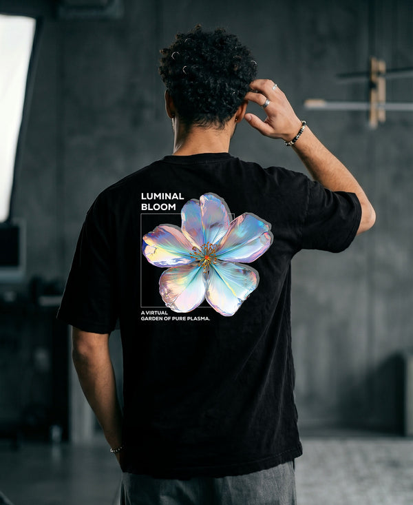 T.T. Men|Oversized Printed T-Shirt|Round Neck|Soft Breathable Cotton Fabric | Street , Casual & Outdoor Wear Tees|Big Print|Black