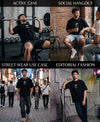 T.T. Men|Oversized Printed T-Shirt|Round Neck|Soft Breathable Cotton Fabric | Street , Casual & Outdoor Wear Tees|Big Print|Black