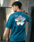 T.T. Men|Oversized Printed T-Shirt|Round Neck|Soft Breathable Cotton Fabric | Street , Casual & Outdoor Wear Tees|Big Print|Teal Blue