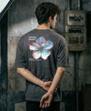 T.T. Men|Oversized Printed T-Shirt|Round Neck|Soft Breathable Cotton Fabric | Street , Casual & Outdoor Wear Tees|Big Print|Anthra Melange