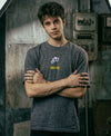T.T. Men|Oversized Printed T-Shirt|Round Neck|Soft Breathable Cotton Fabric | Street , Casual & Outdoor Wear Tees|Big Print|Anthra Melange
