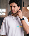 T.T. Men|Oversized Printed T-Shirt|Round Neck|Soft Breathable Cotton Fabric | Street , Casual & Outdoor Wear Tees|Big Print|White