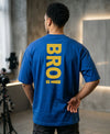 T.T. Men|Oversized Printed T-Shirt|Round Neck|Soft Breathable Cotton Fabric | Street , Casual & Outdoor Wear Tees|Big Print|Royal Blue