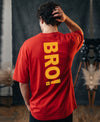 T.T. Men|Oversized Printed T-Shirt|Round Neck|Soft Breathable Cotton Fabric | Street , Casual & Outdoor Wear Tees|Big Print|Red