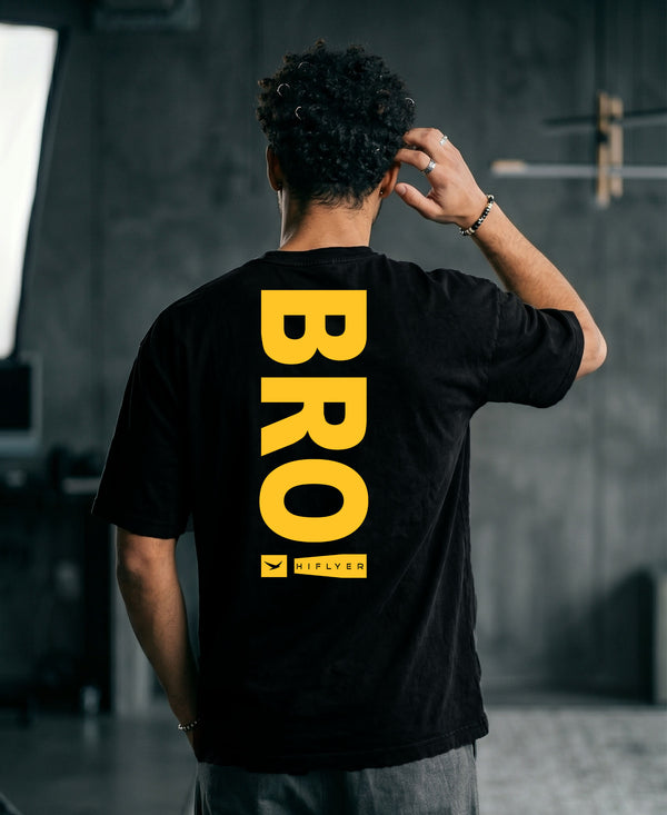 T.T. Men|Oversized Printed T-Shirt|Round Neck|Soft Breathable Cotton Fabric | Street , Casual & Outdoor Wear Tees|Big Print|Black