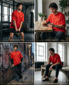 T.T. Men|Oversized Printed T-Shirt|Round Neck|Soft Breathable Cotton Fabric | Street , Casual & Outdoor Wear Tees|Big Print|Red