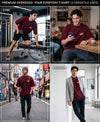 T.T. Men|Oversized Printed T-Shirt|Round Neck|Soft Breathable Cotton Fabric | Street , Casual & Outdoor Wear Tees|Big Print|Maroon