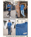 T.T. Men|Oversized Printed T-Shirt|Round Neck|Soft Breathable Cotton Fabric | Street , Casual & Outdoor Wear Tees|Big Print|Sky Blue