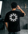 T.T. Men|Oversized Printed T-Shirt|Round Neck|Soft Breathable Cotton Fabric | Street , Casual & Outdoor Wear Tees|Big Print|Black