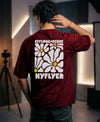 T.T. Men|Oversized Printed T-Shirt|Round Neck|Soft Breathable Cotton Fabric | Street , Casual & Outdoor Wear Tees|Big Print|Maroon