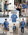 T.T. Men|Oversized Printed T-Shirt|Round Neck|Soft Breathable Cotton Fabric | Street , Casual & Outdoor Wear Tees|Big Print|Sky Blue