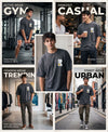 T.T. Men|Oversized Printed T-Shirt|Round Neck|Soft Breathable Cotton Fabric | Street , Casual & Outdoor Wear Tees|Big Print|Anthra Melange