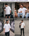 T.T. Men|Oversized Printed T-Shirt|Round Neck|Soft Breathable Cotton Fabric | Street , Casual & Outdoor Wear Tees|Big Print|White
