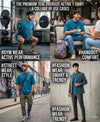 T.T. Men|Oversized Printed T-Shirt|Round Neck|Soft Breathable Cotton Fabric | Street , Casual & Outdoor Wear Tees|Big Print|Teal Blue