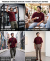 T.T. Men|Oversized Printed T-Shirt|Round Neck|Soft Breathable Cotton Fabric | Street , Casual & Outdoor Wear Tees|Big Print|Maroon
