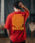 T.T. Men|Oversized Printed T-Shirt|Round Neck|Soft Breathable Cotton Fabric | Street , Casual & Outdoor Wear Tees|Big Print|Red