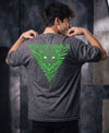 T.T. Men|Oversized Printed T-Shirt|Round Neck|Soft Breathable Cotton Fabric | Street , Casual & Outdoor Wear Tees|Big Print|Anthra Melange