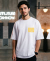 T.T. Men|Oversized Printed T-Shirt|Round Neck|Soft Breathable Cotton Fabric | Street , Casual & Outdoor Wear Tees|Big Print|White