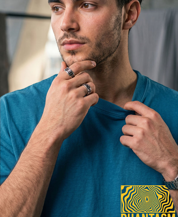 T.T. Men|Oversized Printed T-Shirt|Round Neck|Soft Breathable Cotton Fabric | Street , Casual & Outdoor Wear Tees|Big Print|Teal Blue