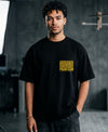 T.T. Men|Oversized Printed T-Shirt|Round Neck|Soft Breathable Cotton Fabric | Street , Casual & Outdoor Wear Tees|Big Print|Black