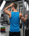 T.T. Men Cool Cotton Printed Regular Fit Round Neck Muscle Tees Blue